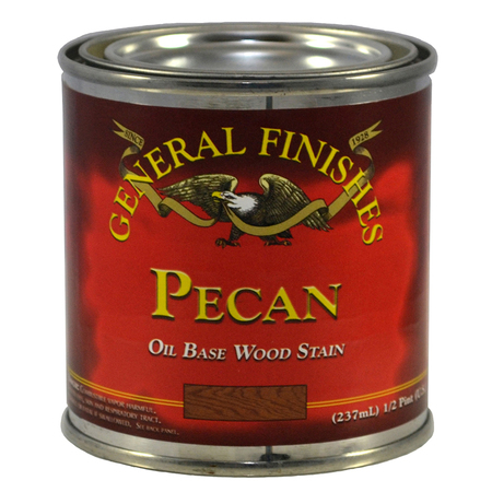 GENERAL FINISHES 1/2 Pt Pecan Wood Stain Oil-Based Penetrating Stain PEHP